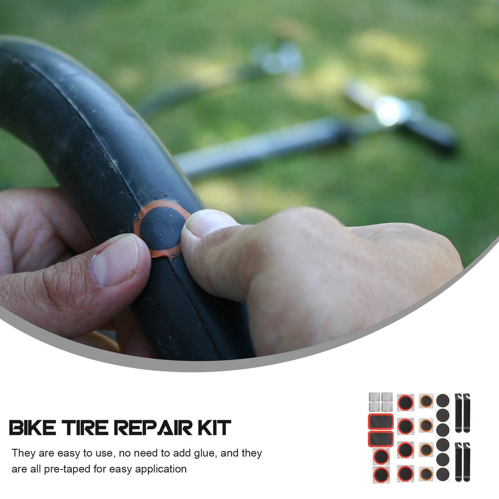 1Set Bike Tire Repair Kit Professional Technology for Reliable Inner Tube Patches Inner Tube Patch Kit Tire Levers