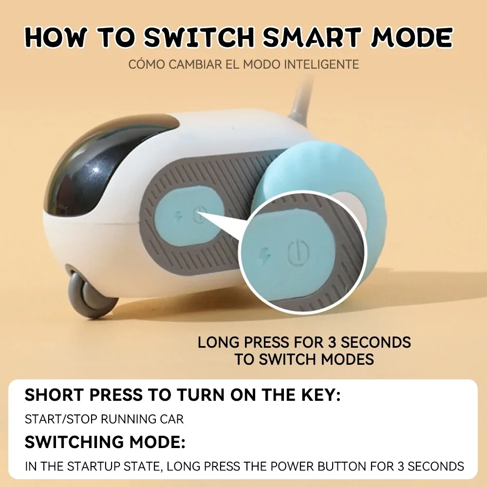 Xiaomi Youpin لعبة القط الذكية سيارة لعبة القط التفاعلية الكرة التلقائي المتداول التحكم عن بعد لعبة سيارة داخلي القط الحيوانات الأليفة هريرة الإمدادات