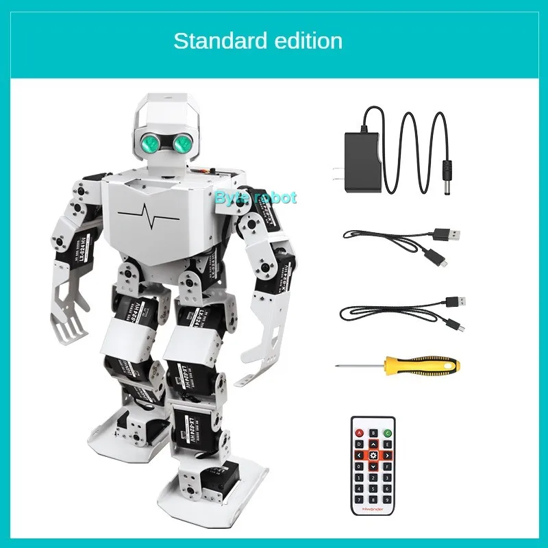 Assembled 17 DOF Dancing Humanoid Robot with 17pcs Servos Artificial Intelligence Recognition AI Programmable Development Kit