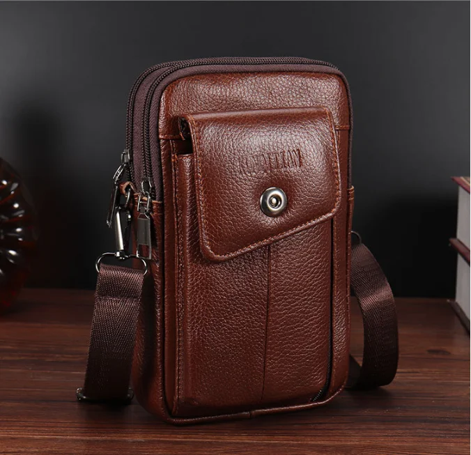 for Ulefone Armor 29 Ultra 29 Pro 28 Pro Phone Case Shoulder Bag Genuine Leather Crossbody Bags Mini Male Phone Bags Belts Flap