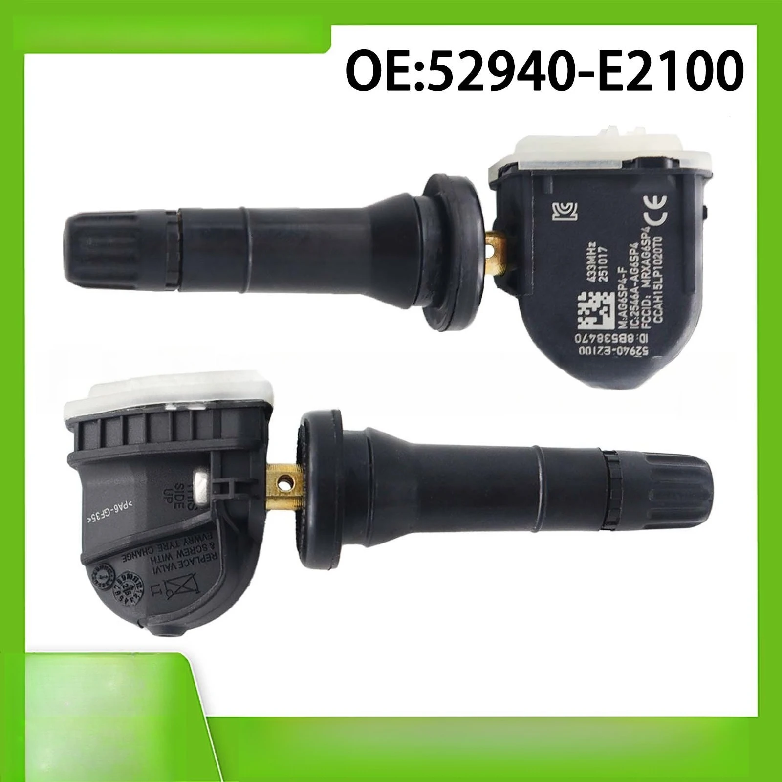 

52940-E2100 52940E2100 1/4pcs TPMS Tire Sensor for 24-26 Hyundai Ioniq 6 [CE1] Santa Fe [MX5] Tucson [NX4] Kia Sportage [NQ5]