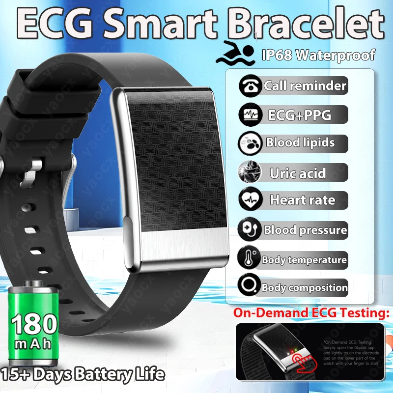 

New Smart Bracelet Sports Fitness Tracker Health Monitoring Step Count Heart Rate Sleep Tracking IP68 Waterproof Smart Wristband