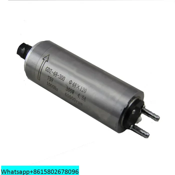 High quality 300W 75V ER 8 36000RPM water cooled cnc high frequency motor spindle from China factory