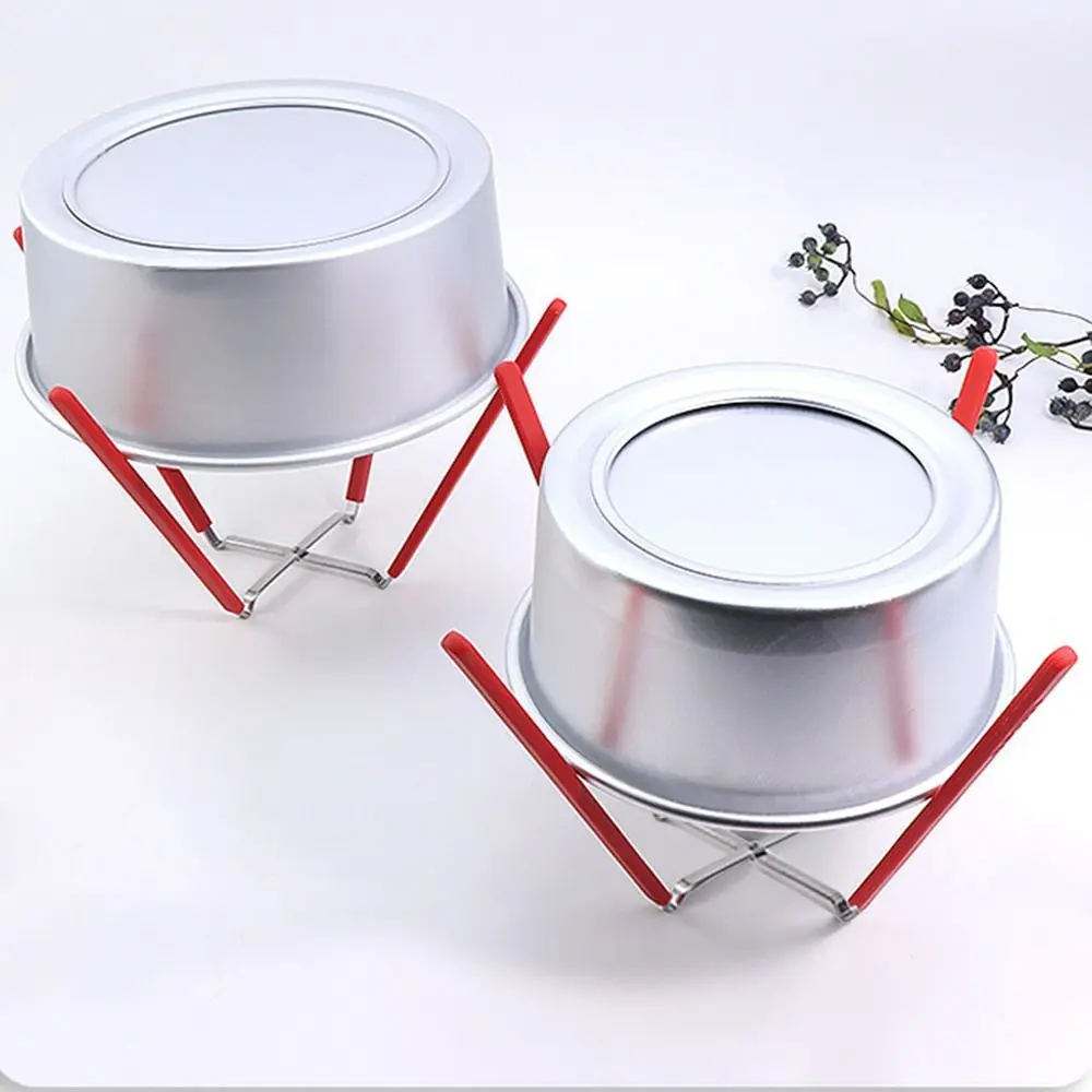 Stainless Steel Chiffon Cake Cooling Rack Silicone Protection 4 Prong Design Inverted Drying Stand Easy To Clean Stable