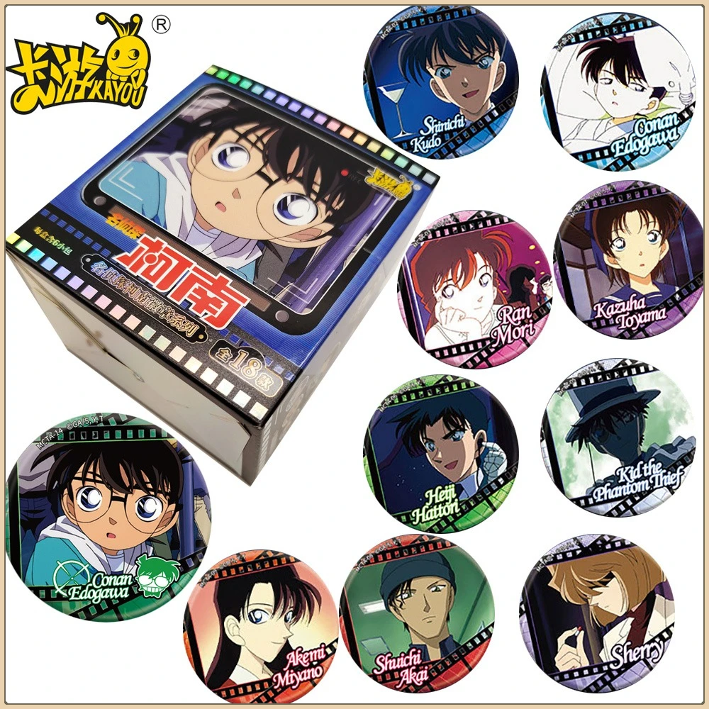 

Genuine Kayou Detective Conan Collection Badge Popular Reasoning Anime Characters Exquisite Brooches for Bag Accessories Gifts