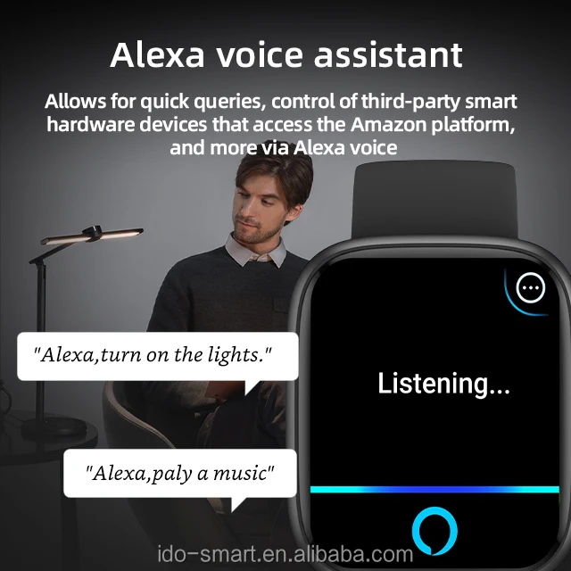 TJXL-2024 New Arrival IDW26 Smart Watch Silicon Strap Fitness Tracker Sport Smartwatch Features Heart Rate/Blood iOS TFT Square