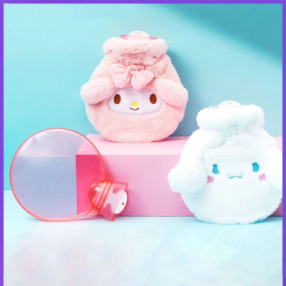

Sanrio белая мимелоди теплая кавайная коричная плюшевая плюс вода Удобная теплая сумка для воды мультяшная милая сумка для горячей воды с животными