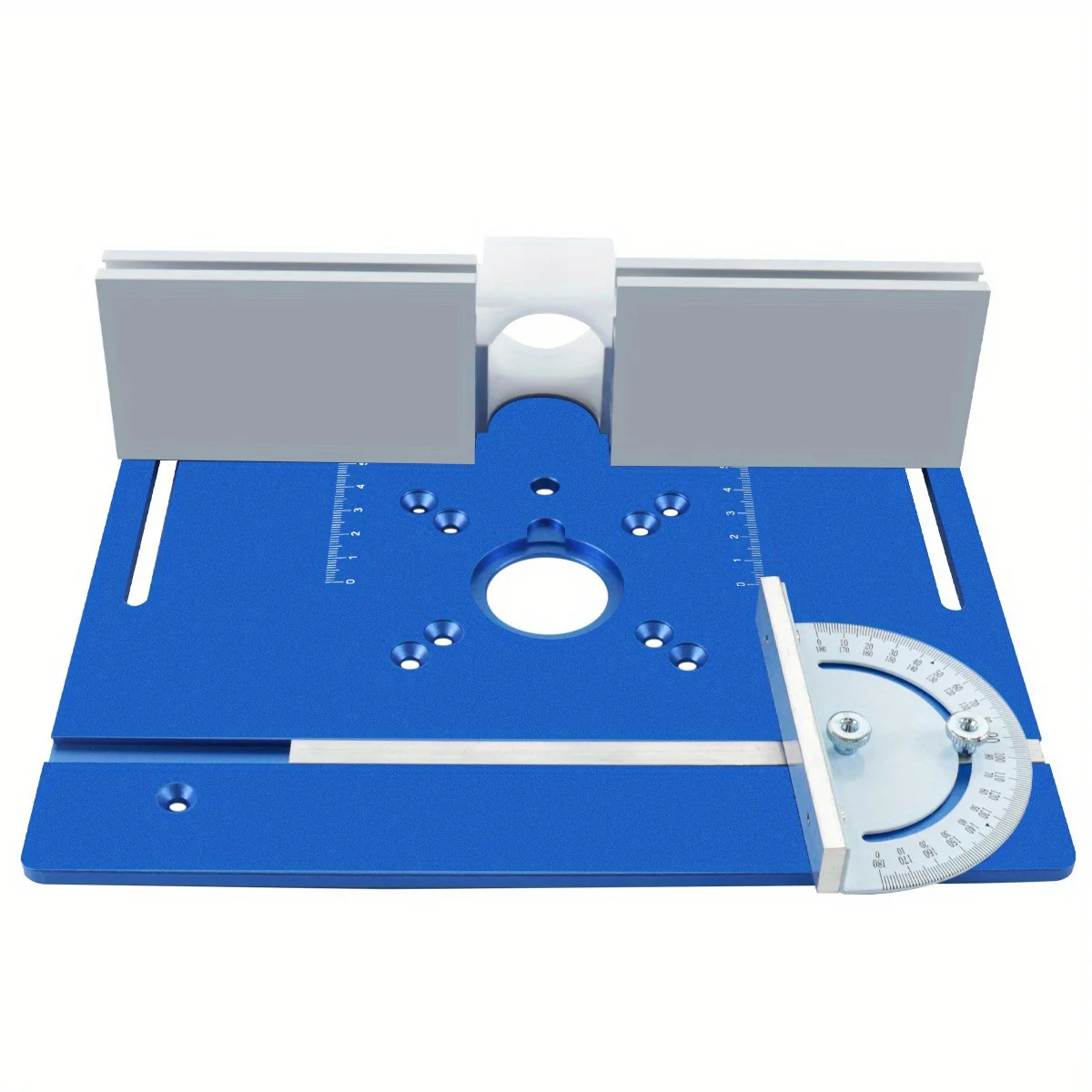 Aluminium Router Table Insert Plate Woodworking Benches Router Flip Plate with Miter Gauge Guide Aluminium Fence Sliding Bracket