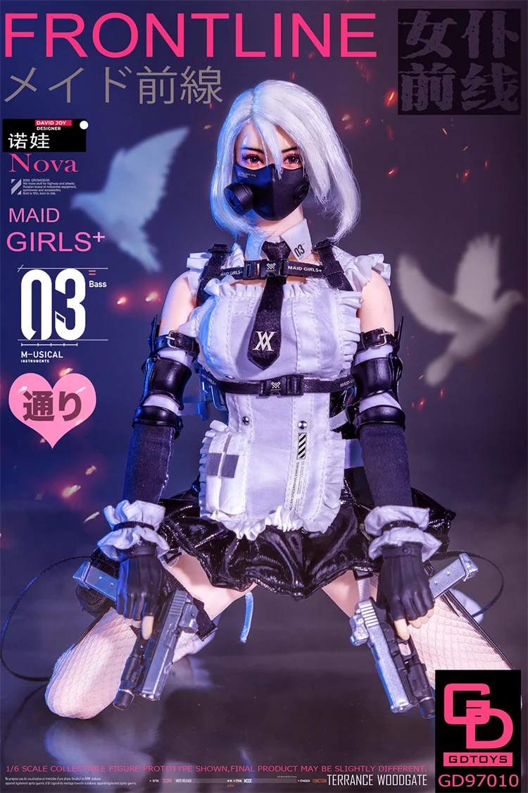 In Stock GDTOYS GD97010 1/6 Maid Girls Front Line Action Figure  Nova 12'' Full Set Female Soldier Figurine Collectible Model