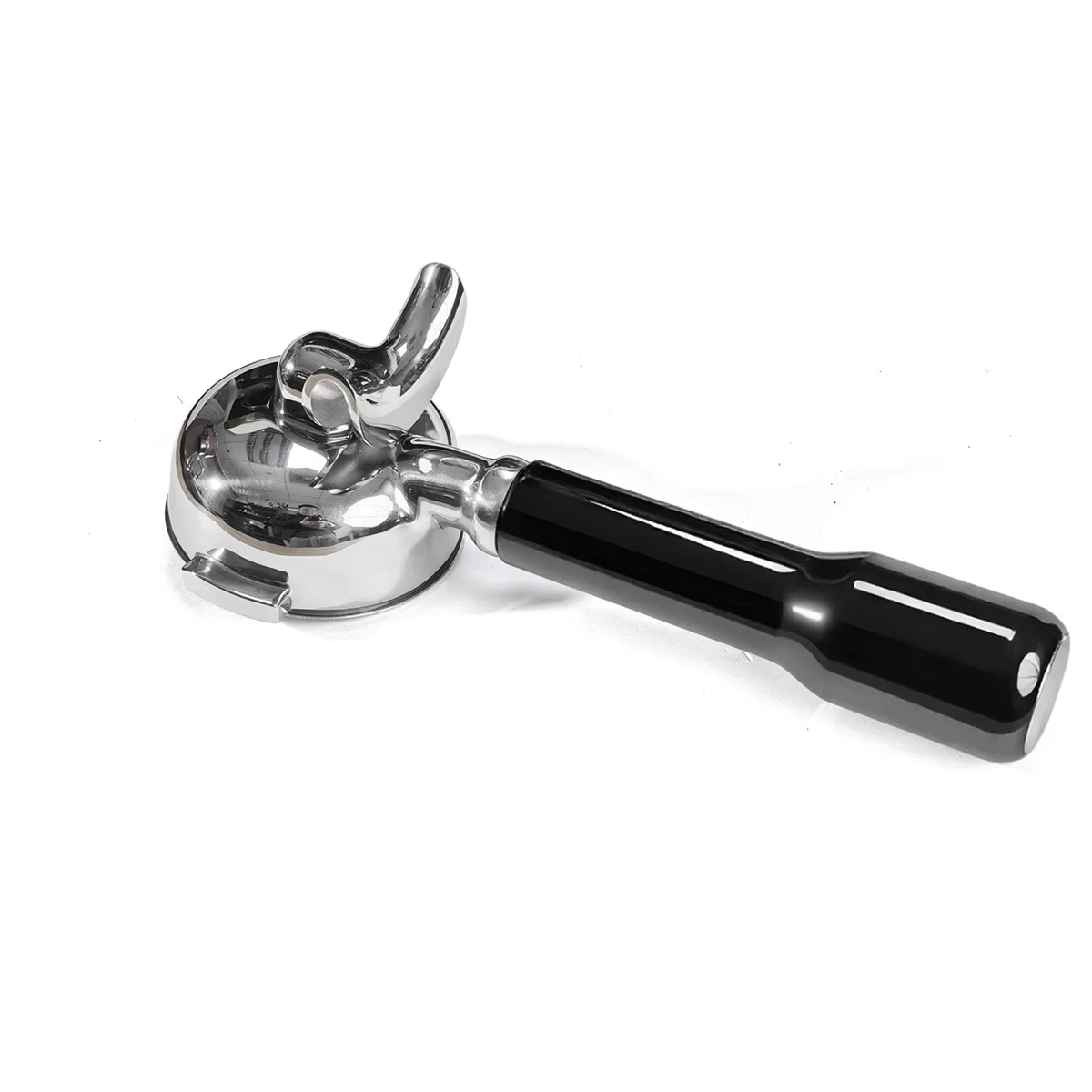 5,8 cm/2,28 Zoll Edelstahl-Siebträger mit Doppelausgängen für E61 Kaffeemaschinen, Siebträger-Entfernungswerkzeug