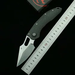 LEMIFSHE Stitch-R Carbon Fiber / G10 Ball Bearing Mark M390MK Blade Hunting Fish EDC Tool Folding Camping Pocket Knife