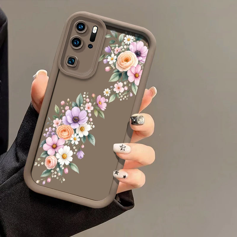 Flower Case For Huawei P20 P30 P50E P40 Lite P Smart Mate 20 30 40 50 Pro Y9 Prime 2019 Y7A Y9S Anti Scratch Silicone Cases Etui - view 5