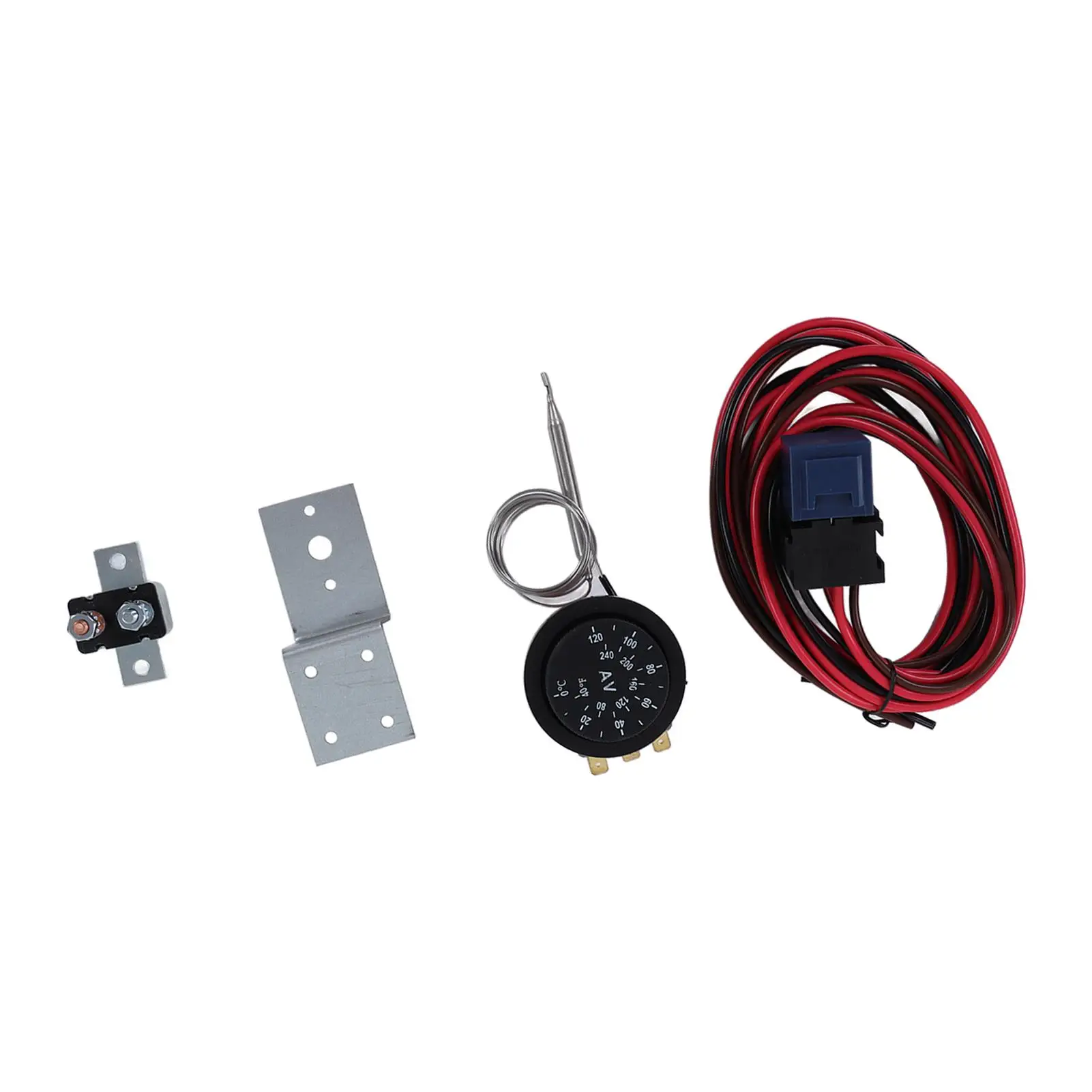 Car Control for relay Wire Kit 12V 0-120°C Adjusting Radiator Fan Thermostat Set Simple Installation for automotive