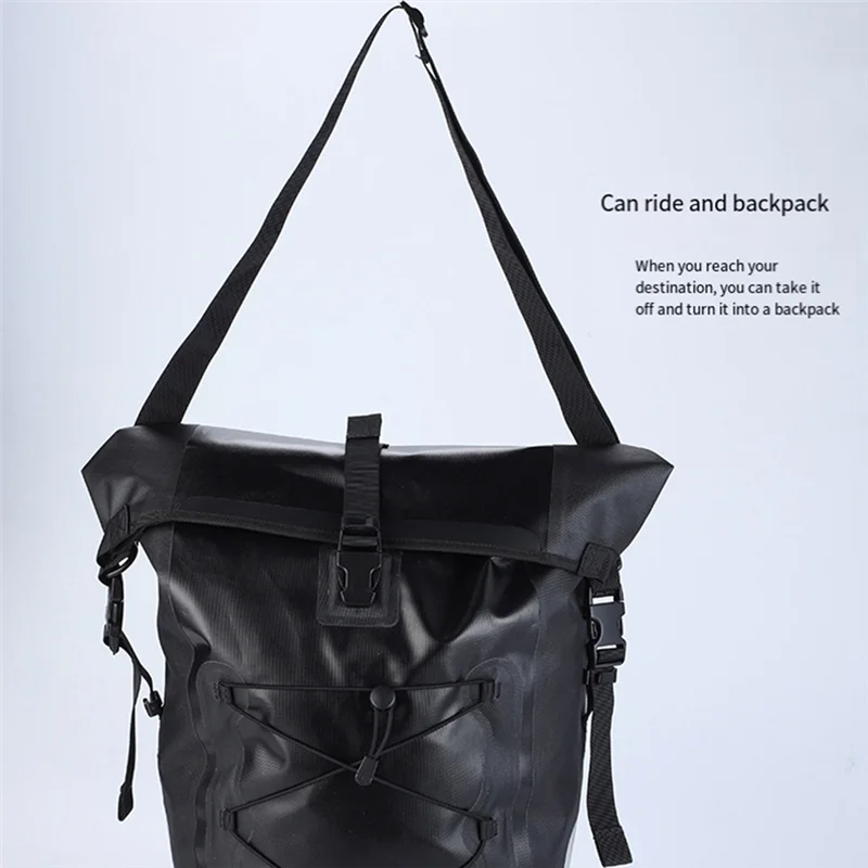 

【Moust-Haves】Bike Pannier Bag Сумка на заднюю стойку Сумка для хранения Сумка на плечо для продуктовых поездок Велоспорт Черный