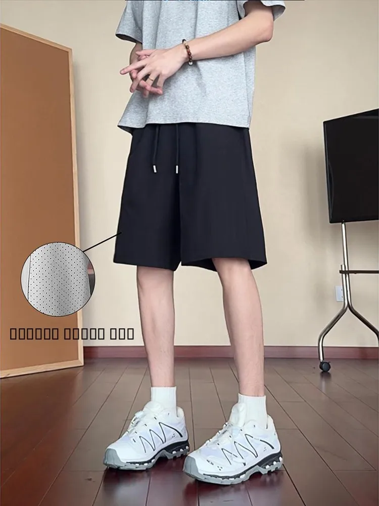 

Мужские летние тонкие прямые брюки из ледяного шелка Qui Dry для бега и повседневной носки, дышащие, с охлаждающим эффектом, для занятий спортом на открытом воздухе