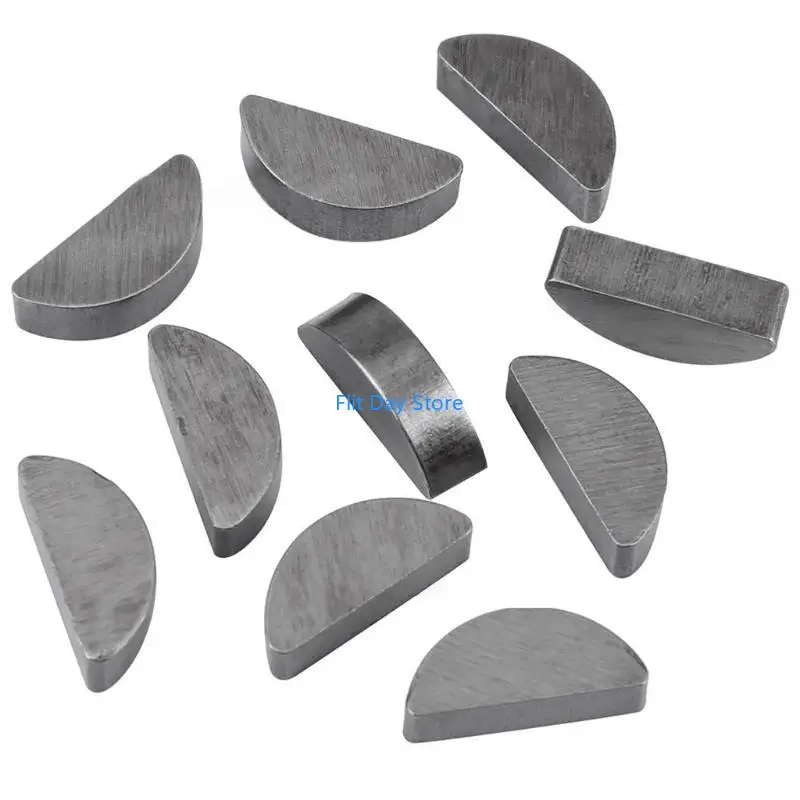 F92C Carbon Steel Woodruff Selection Metal Locking Keys Multiple Size Woodruff Set 80pcs for Flywheels and Pulleys