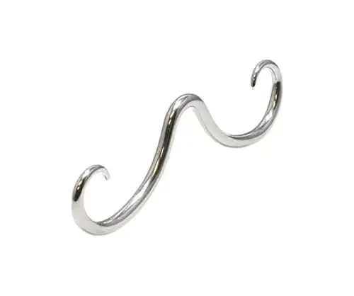 Anel Piercing de Septo em Aço Inoxidável para Homens e Mulheres, Design Popular de Bigode, Anel de Nariz, 316 Cirúrgico