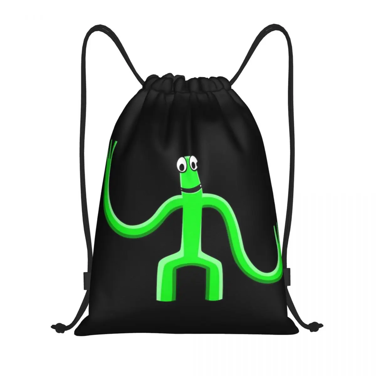 Mochila verde personalizada para hombre y mujer, morral ligero con cordón para videojuegos, gimnasio, deportes, Yoga