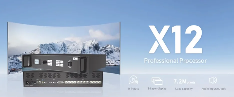 Colorlight X12 led professional processor load 7.2 million,8192X4096; Supports 3 screen zooming COLORLIGHT