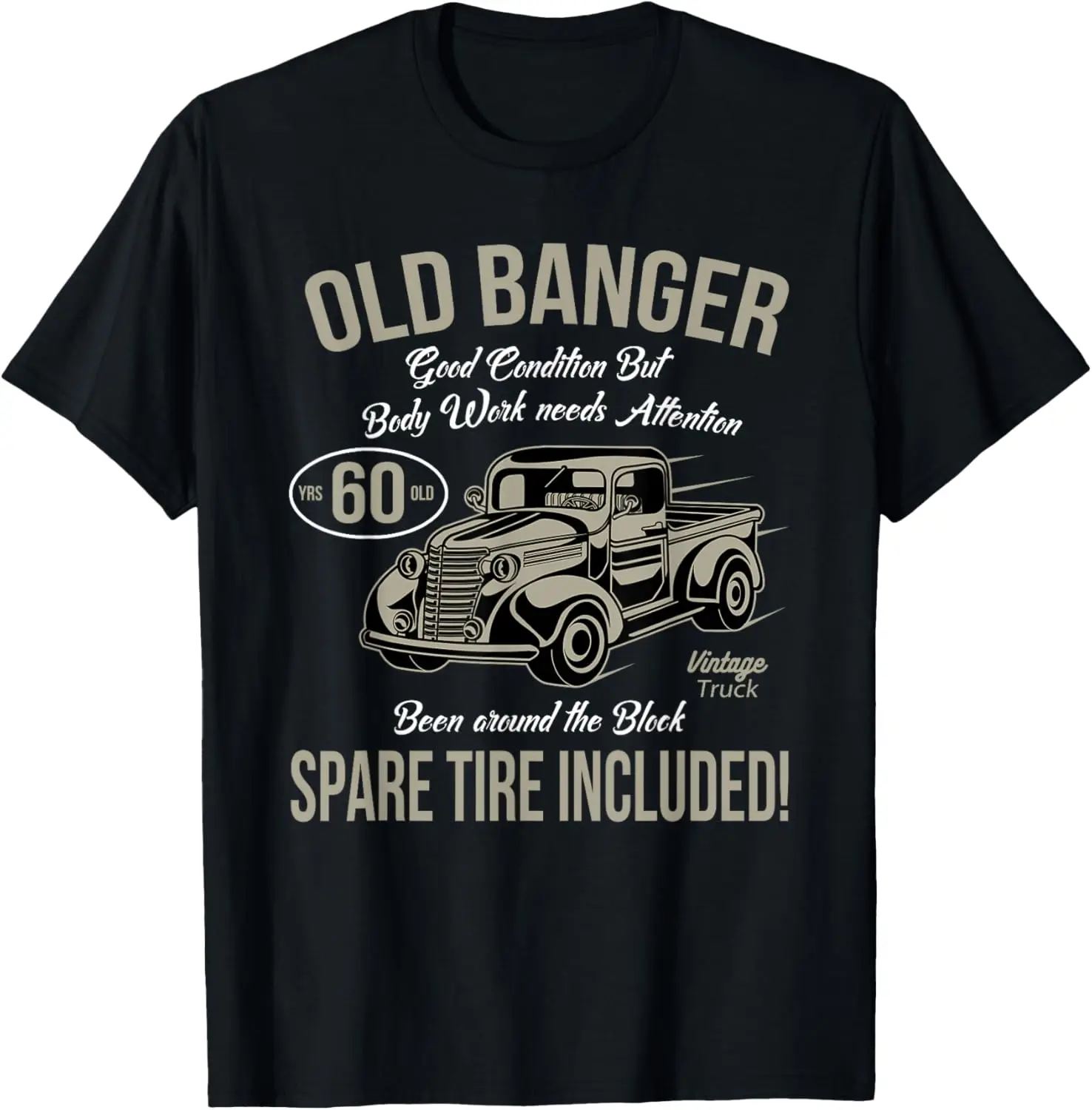 60th Birthday Vintage Old Banger 60 Years Old Men Gift Retro T-Shirt