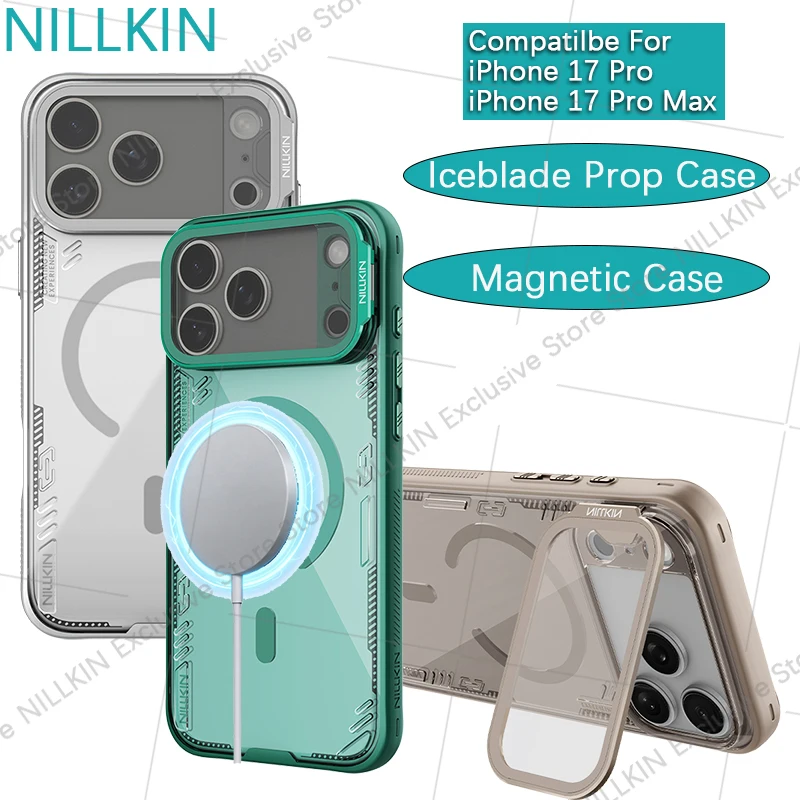 

Nillkin For iPhone 17 Pro Max 17 PRO Iceblade Prop Magnetic Case lens cover bracket anti drop airbag phone case protective cover