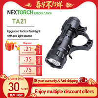 NEXTORCH TA21 Tactical flashlight, red and white light source, 1300 lumens high brightness flashlight, EDC high power flashlight