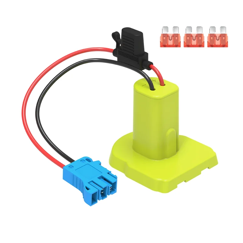 

ABRB-Power Wheels Battery Adapter For Ryobi 18V Battery With Wire Harness Connector,Battery Converter With 3Pcs 40A Fuses