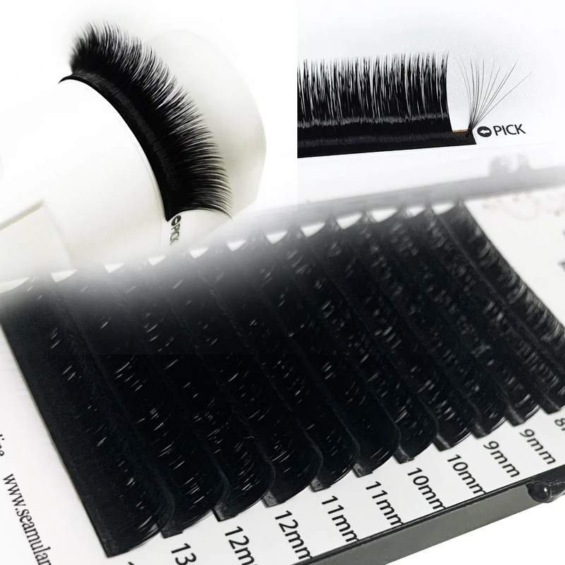 Seamulan Volume Easy Blooming Faux Mink Lashes Brown Lashes Magnetic Eyelashes False Eyelash Extension Makeup