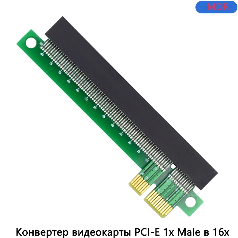 

Adapter PCI-E Express x1 to x16 Riser Card Extender Converter Adapter Male to Female Extension for Graphics Card