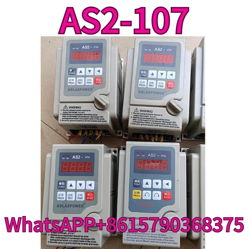 Used frequency converter AS2-IPM AS2-107 0.75KW 220V