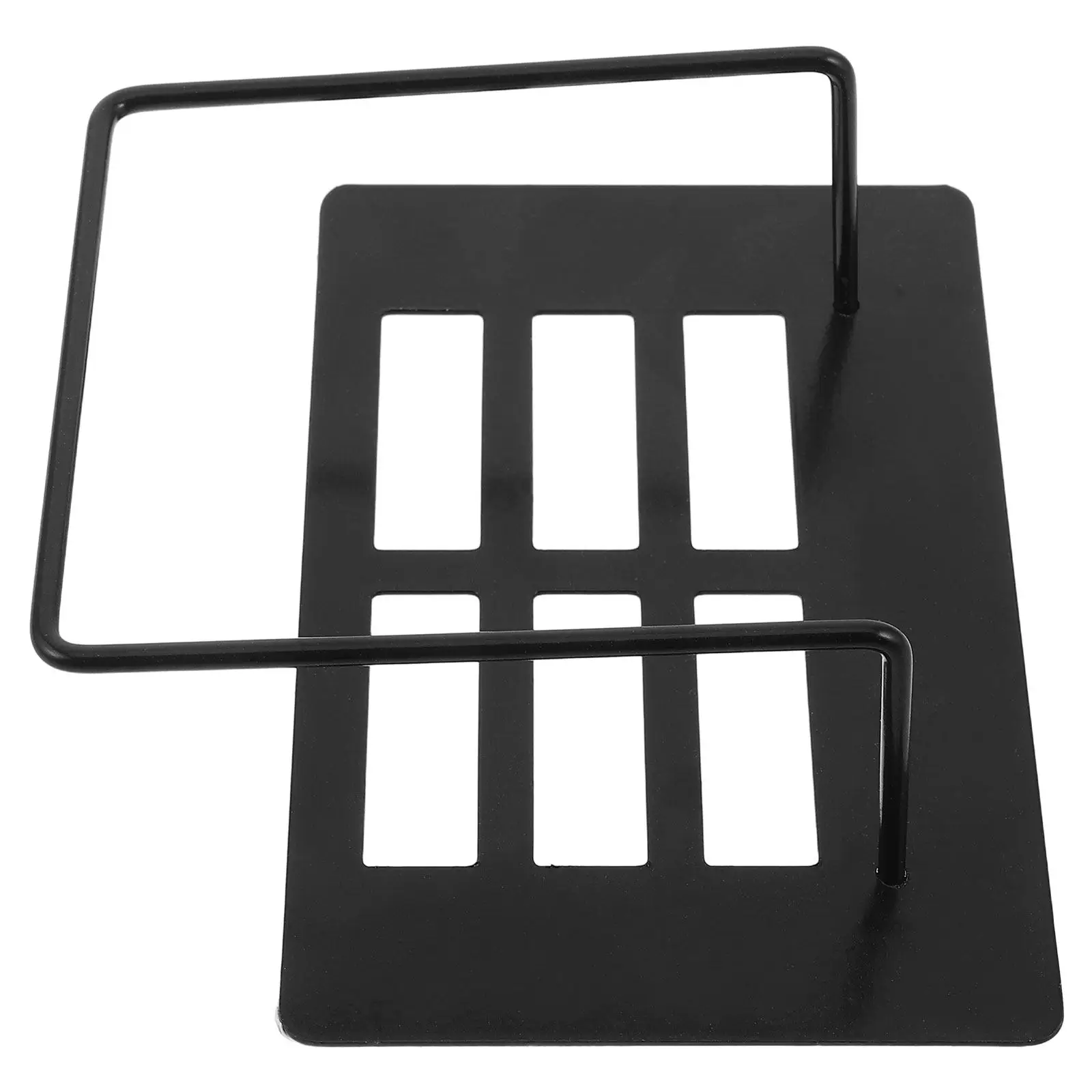 Black Wall Mounted Scale Holder No-Drill Bathroom Body Weight Scale Rack Space-Saving Weight Balance Storage Organizer Rack