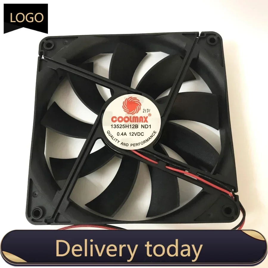 

Silent 135MM Cooling Fan 13525 135*135*25MM Chassis Fan 13525 Thin 13.5CM 12V 0.4A 2PIN