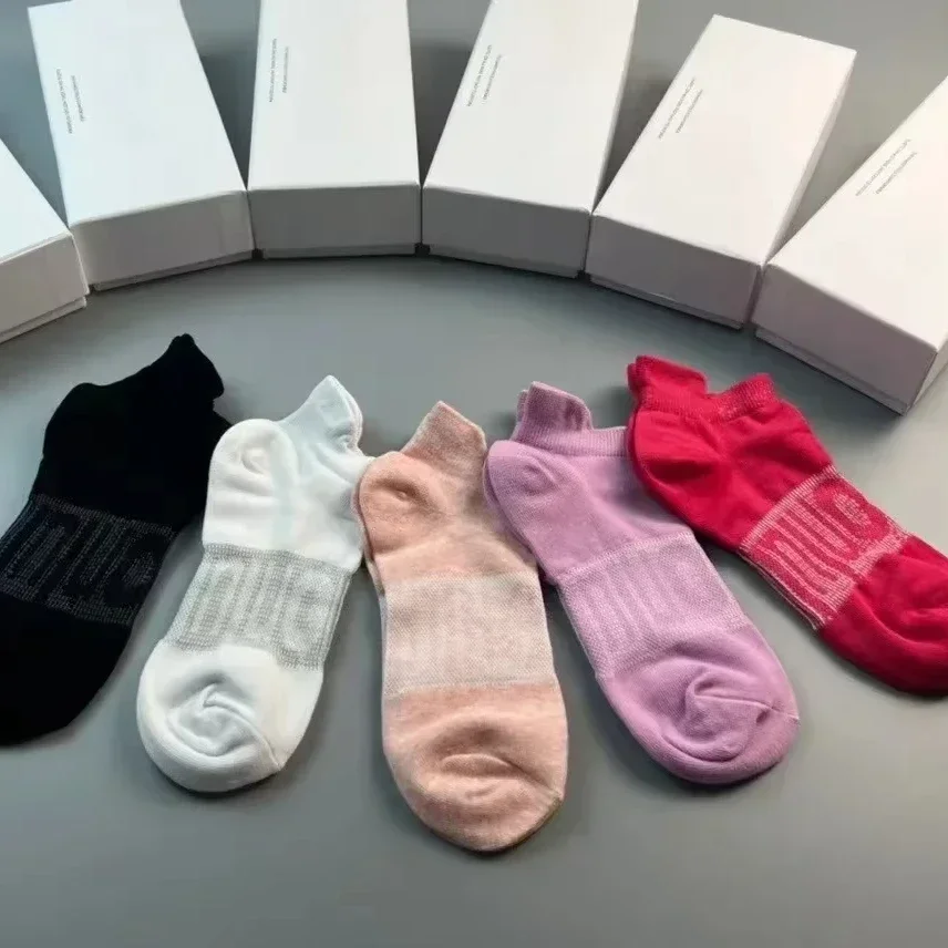 

Lemon 5 Pairs Ankle Socks Women Cotton Invisible Sweat-absorbing Breathable Anti-odor Girls Low Tube Boat Socks Boxed