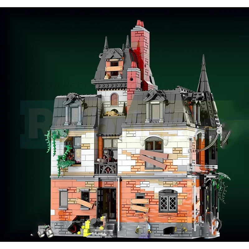 ชุดประกอบโมเดลบล็อกตัวต่อ MOC สินค้าใหม่สุดหรู สไตล์วิคตอเรียน บ้านผีสิง เทคโนโลยีแบบโมดูล ของเล่นเด็ก DIY