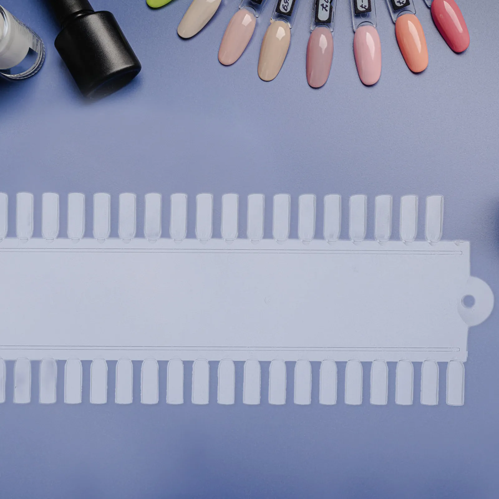 

2Pcs Premium Nail Polish Practice Board 60 Colors Transparent Display for Nail Art Salon School Training Beginner Tools Supplies