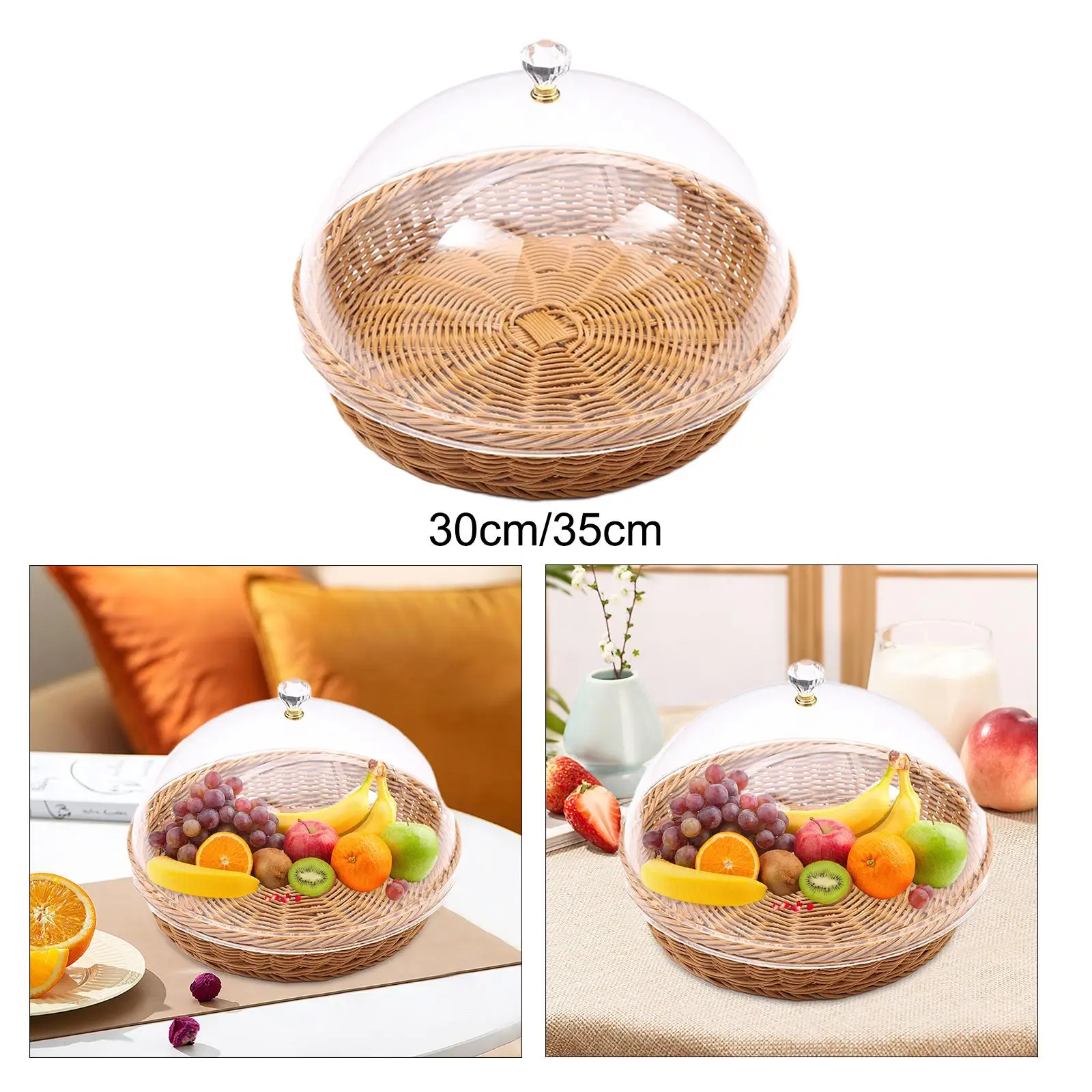 Bread Basket Multipurpose Breakfast Basket Snack Cookies Display Food Serving Basket for Camping Home Party Living Room Desk