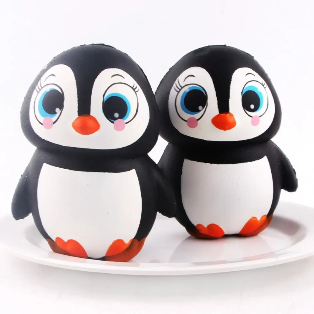 Simplicity PU Foaming Penguin Pinching Toys Soft Slowly Rebound Decompression Toys Portable Wear-resistant Children's Toys