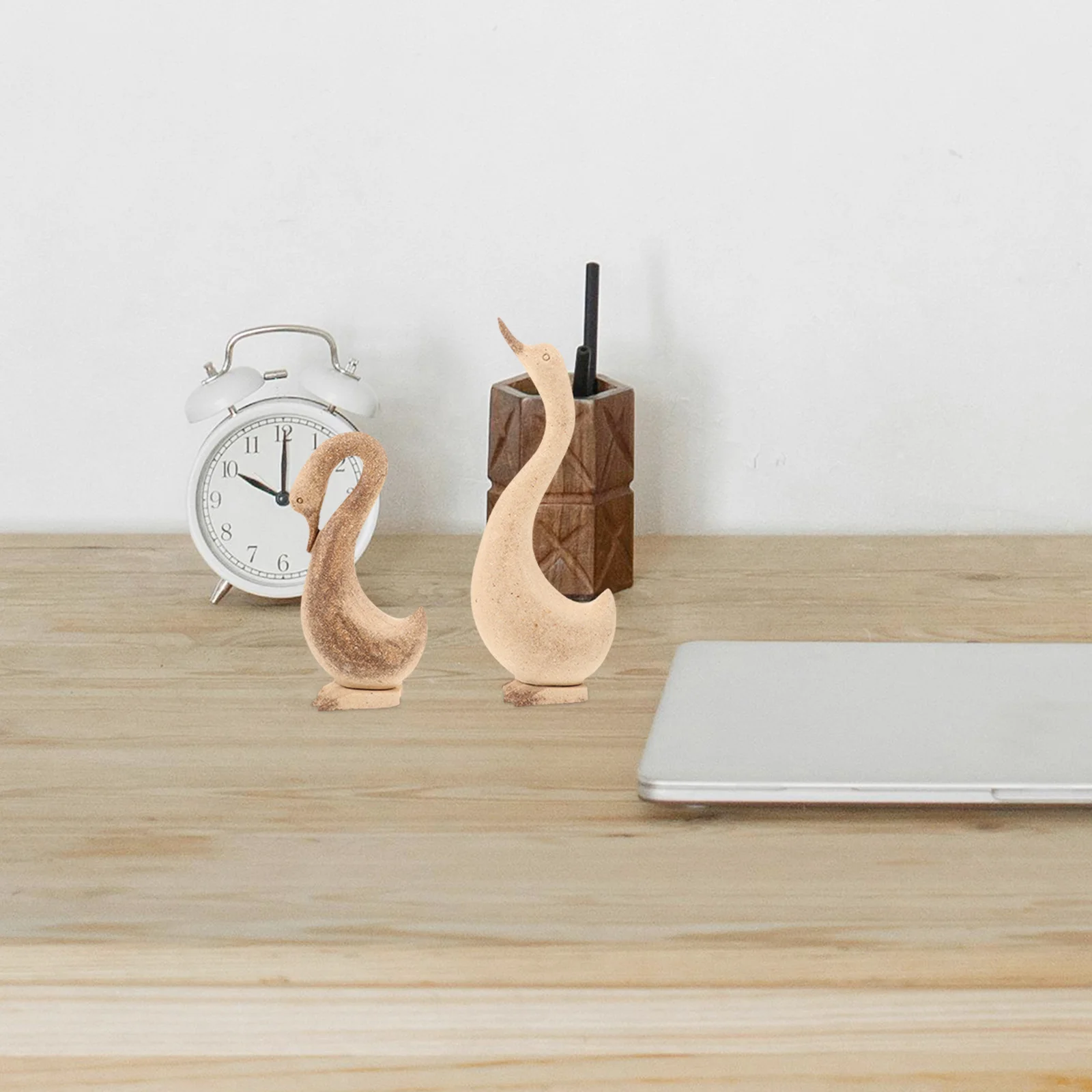 

2pcs Unfinished Wooden Goose Decor Diy Wood Craft For Painting Kids Diy Supplies Graffiti Wood Crafts Table Decorations