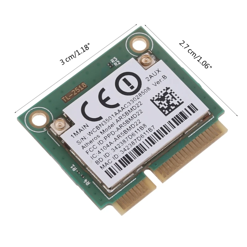 Melhore a conectividade do seu laptop com placa Wifi AR5BMD22 compatível com slot PCIE do sistema operacional Win7 Win8 Win10