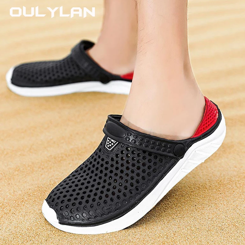 NEW Pink Sandals Summer Breathable Thick Sole Slipper Unisex Beach Water Hiking Anti-Slip Sandals Flip Flops for Women Men