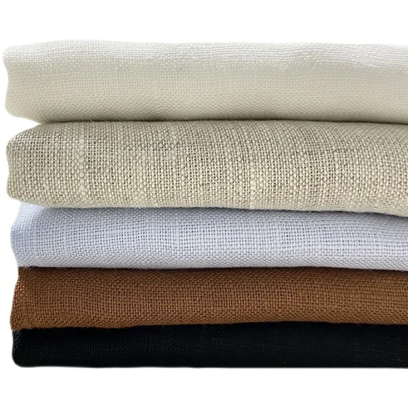 Pure Linen Fabric Sand Washing Clothing Summer for Dress Shirts Wholesale Cloth Per Meter Apparel Sewing Diy Material