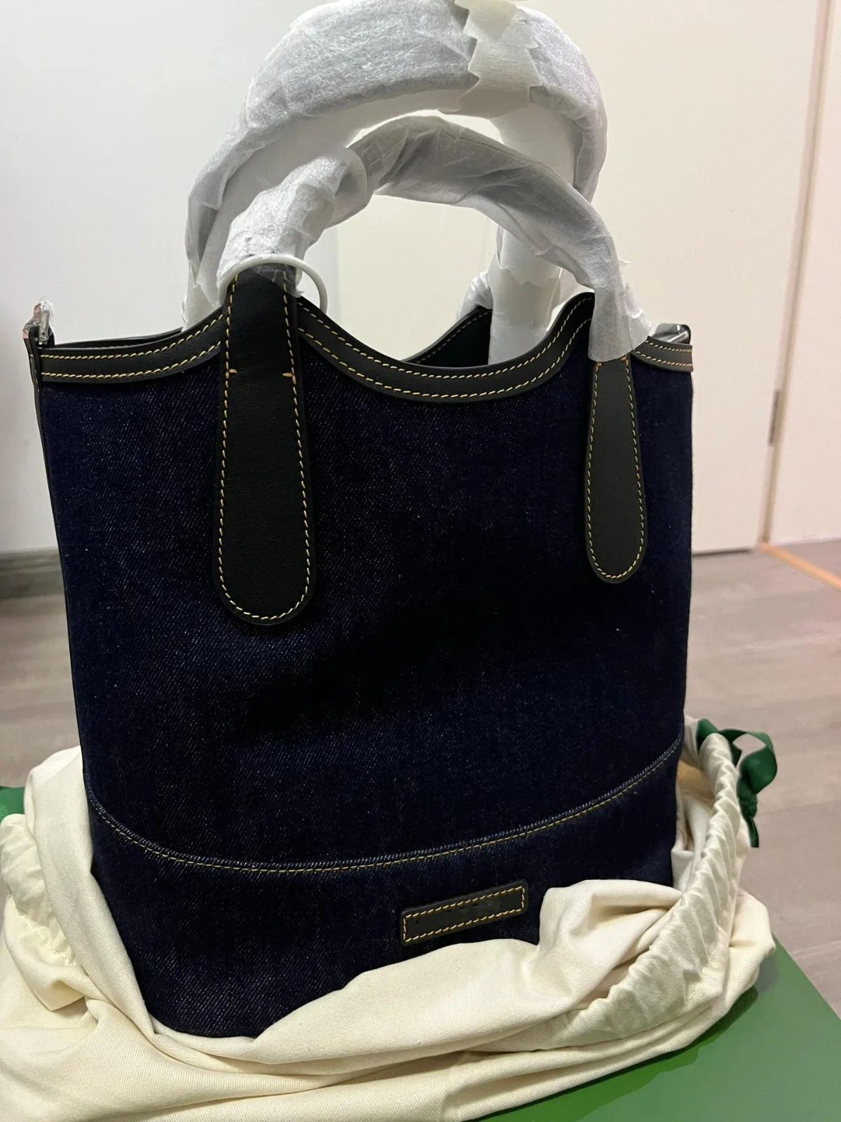 NINA ENYA 2025 Fashion Denim Basket Canvas Tote Bag Handbag Shoulder Crossbody Bag Shopping Bucket Bag