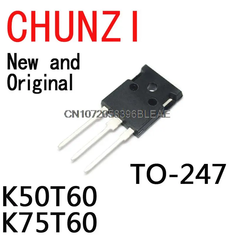 5PCS New and Original  IKW50N60T 50N60  IKW75N60T 75N60 TO-247 IGBT Transistor K50T60 K75T60