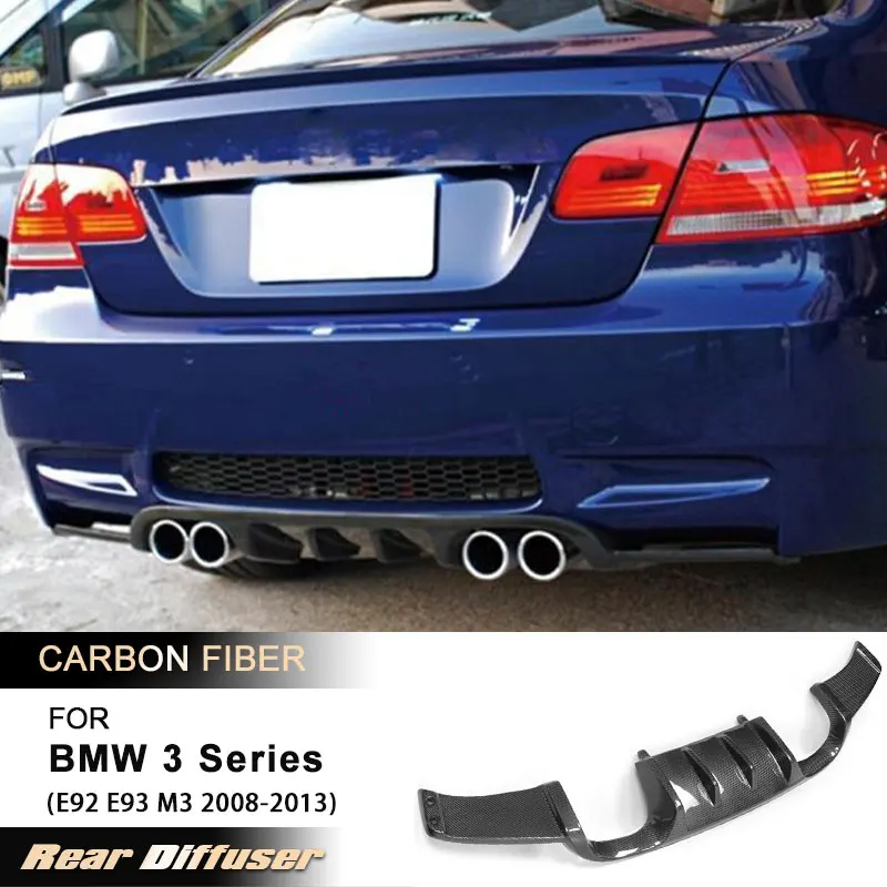 

Car Rear Bumper Diffuser Lip Spoiler for BMW 3 Series E92 E93 M3 2008-2013 Racing Rear Apron Lip Splitters Body Kit Carbon Fiber