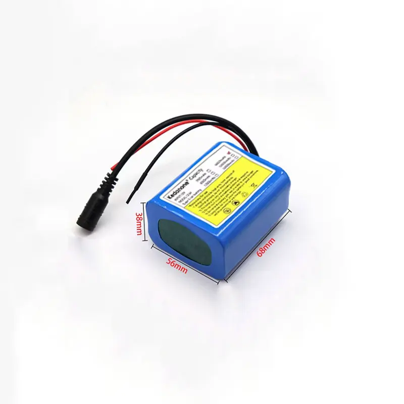 Batteria ricaricabile agli ioni di litio 18650 da 12 V, modello 3S2P, con elevata capacità di 20.000 mAh, dotata di circuito di protezione BMS e sistema di ricarica a 12 V.