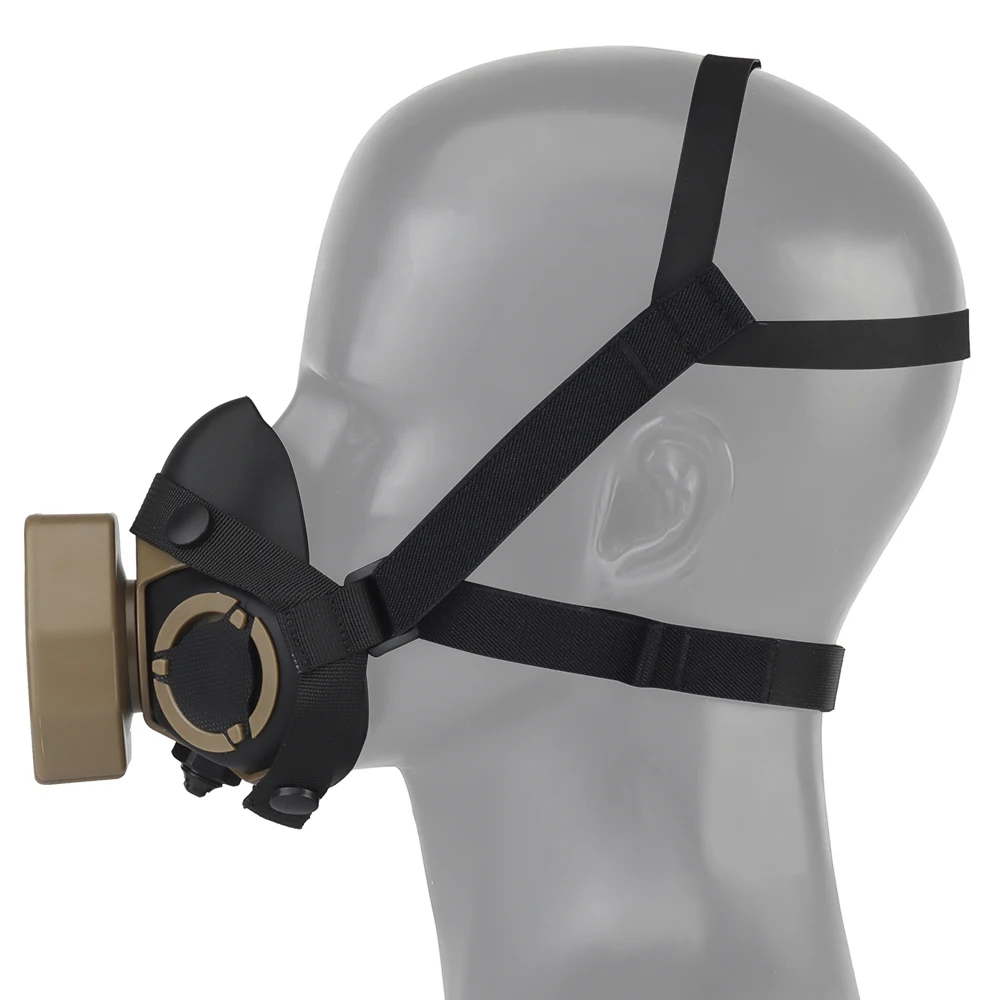 قناع خاص للتنفس التكتيكي قناع واقي من الغاز نصف وجه لميليتار الألوان Airsoft CS Cosplay HEPA Filtration Particulat
