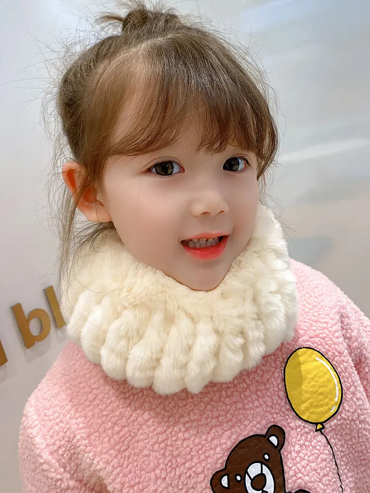 Real Rex Rabbit Fur Neck Warmer Good Elastic Wraps Winter Women Knitted Headband Female Scarves