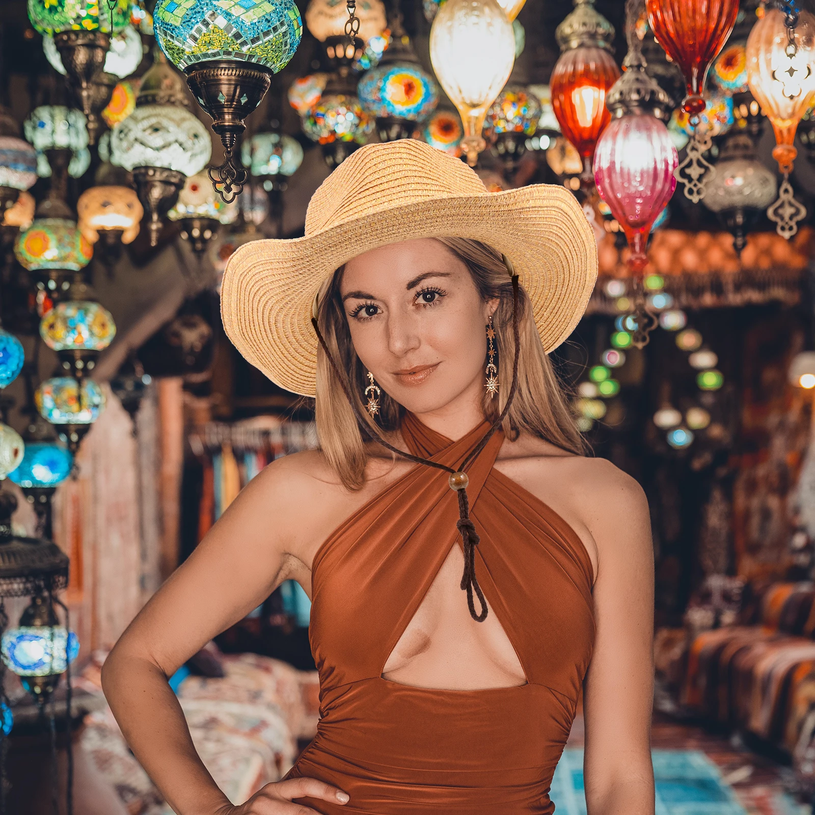 

Straw Cowboy Hat Vintage Denim Sun Protection Cool Photography Personalized Women Men Summer Hats Outdoor Fashionable Western