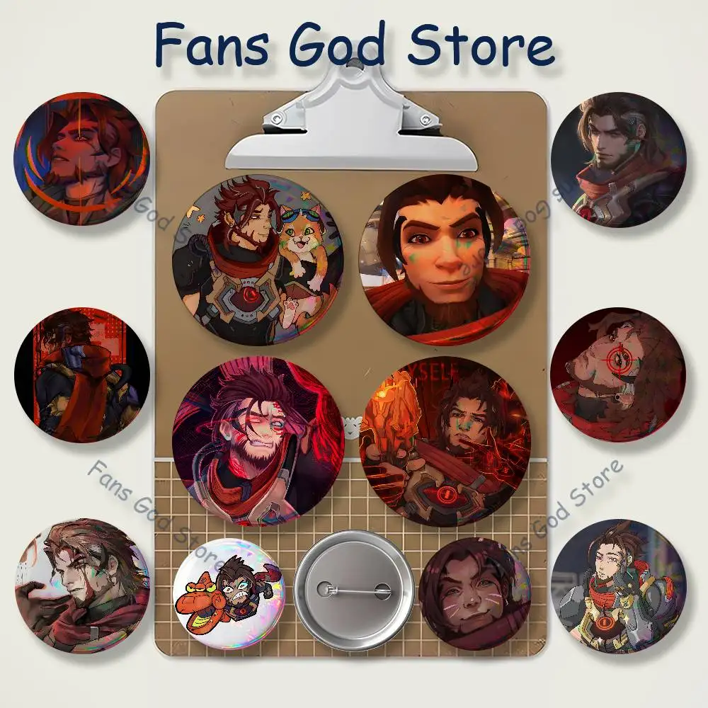 Emre O-Overwatch Badges Creative Tinplate Button Pins Brooch Creative Quotes Badge Clothes Backpack Jewelry Gift Fan Merchandise