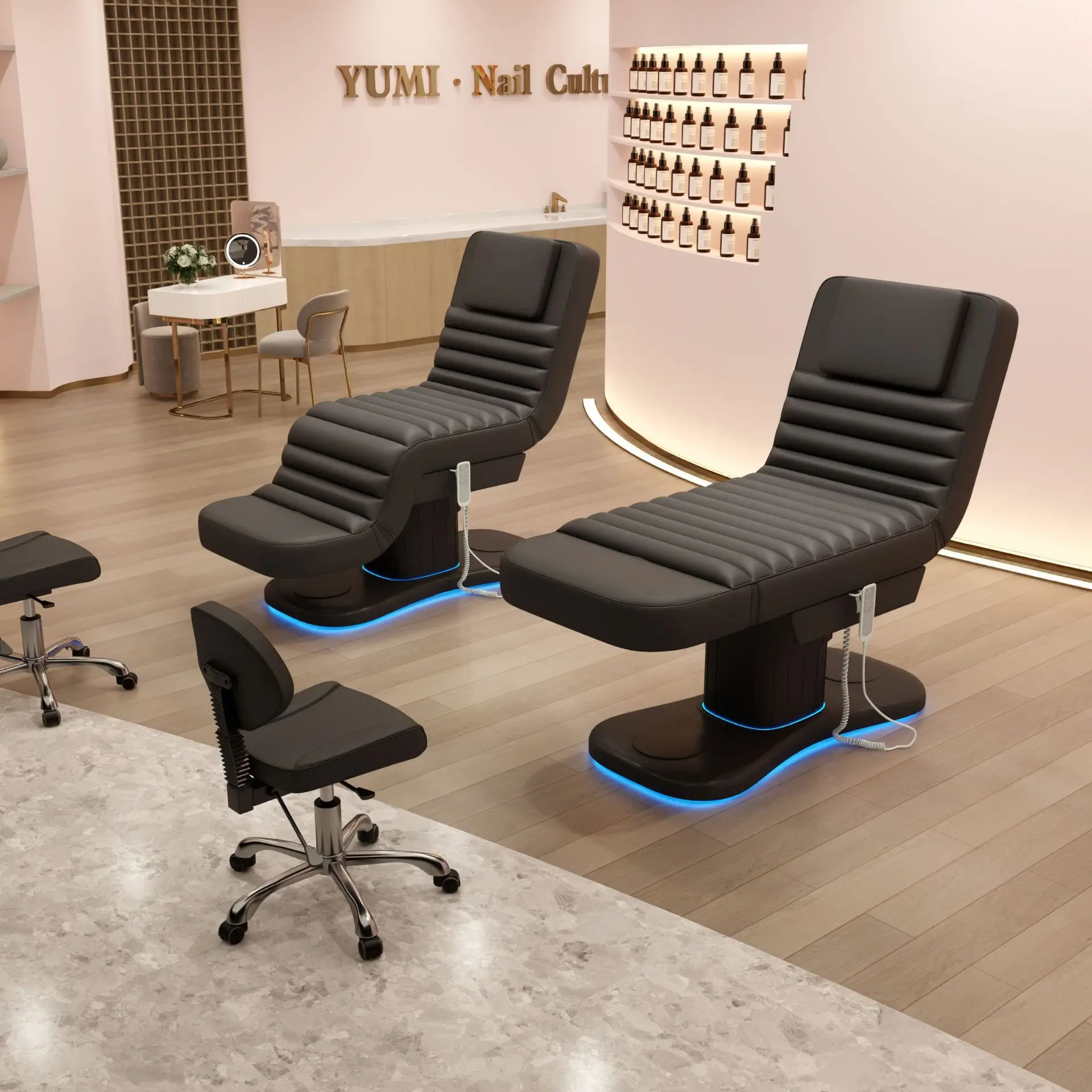 

Modern Luxurious Foldable PU Saloon Bed Electric Cosmetic Therapy for Beauty Salon Medical Facial Spa Esthetician Workshop